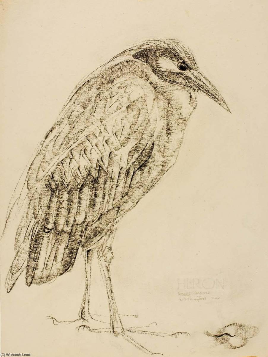 Wikioo.org - The Encyclopedia of Fine Arts - Painting, Artwork by Bruce Moore - Heron
