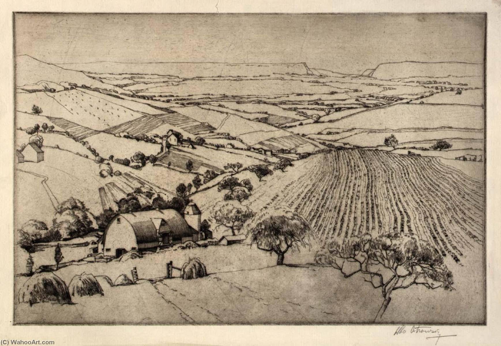 WikiOO.org - Enciklopedija likovnih umjetnosti - Slikarstvo, umjetnička djela Abbo Ostrowsky - Pennsylvania Farm