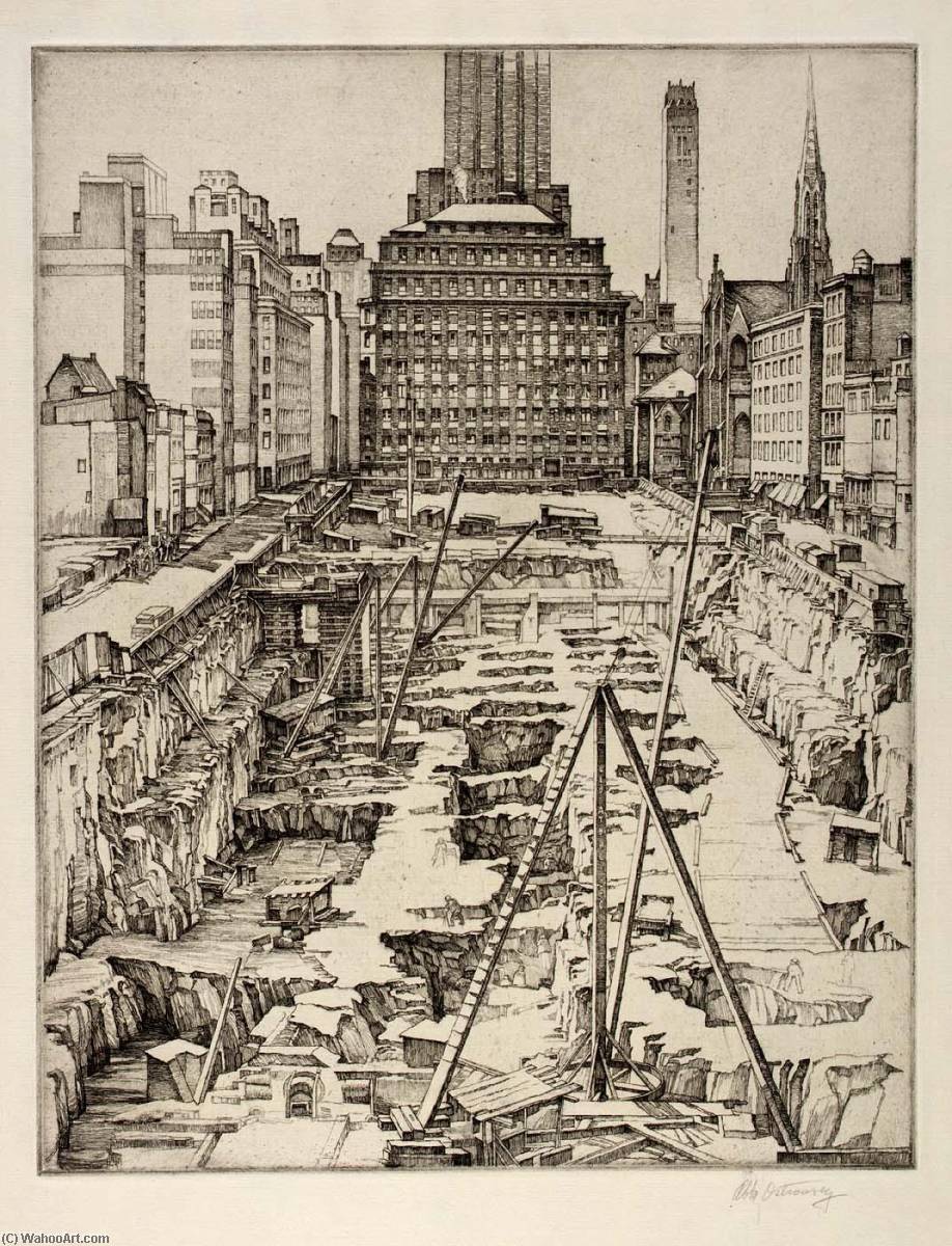 WikiOO.org - Encyclopedia of Fine Arts - Lukisan, Artwork Abbo Ostrowsky - Radio City Excavation