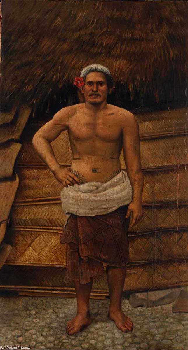 Wikioo.org - The Encyclopedia of Fine Arts - Painting, Artwork by Antonion Zeno Shindler - Samoan Man