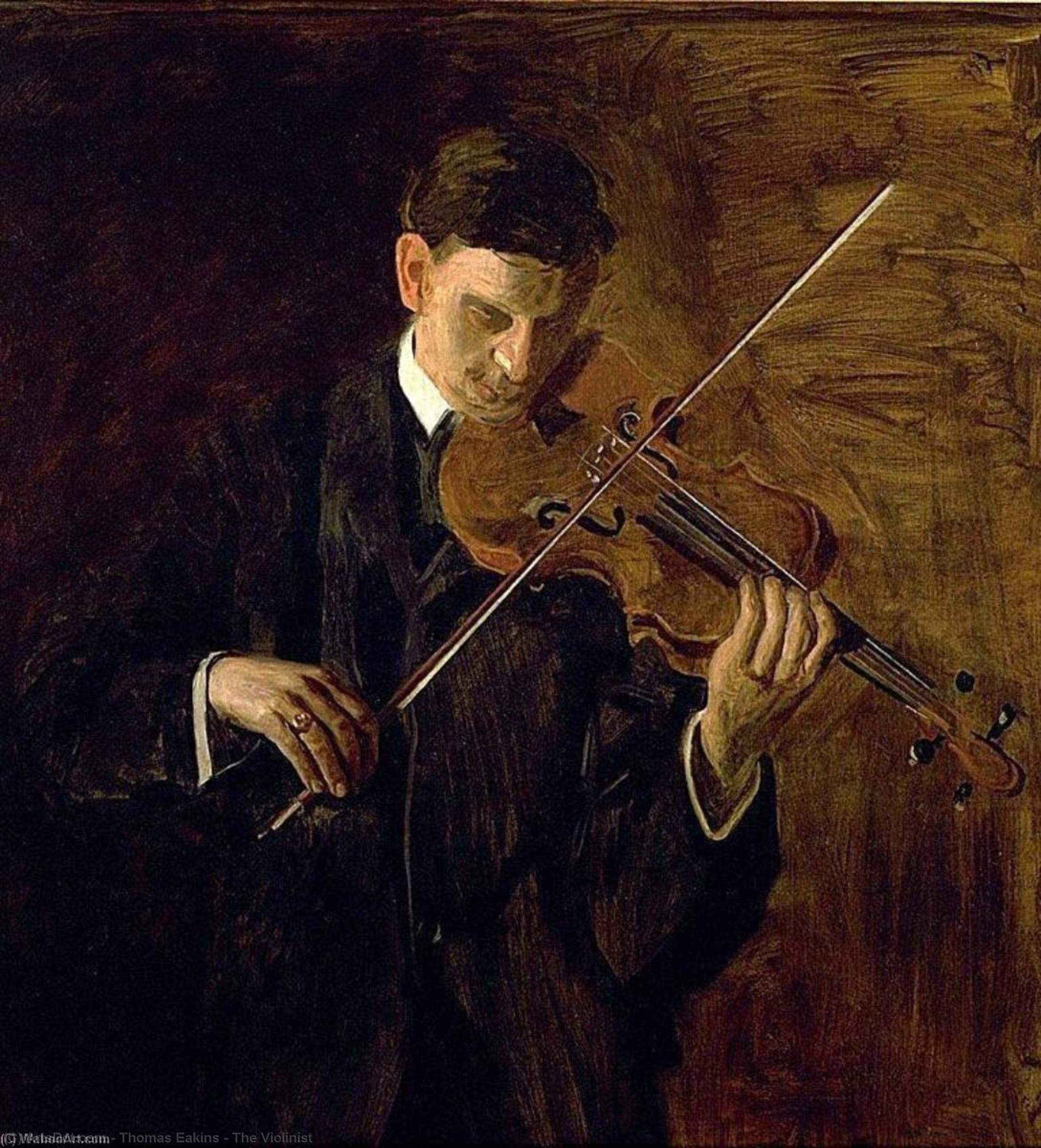 WikiOO.org - Encyclopedia of Fine Arts - Festés, Grafika Thomas Eakins - The Violinist