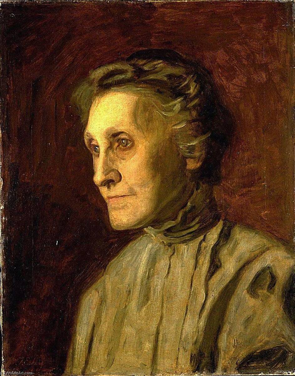 Wikioo.org - The Encyclopedia of Fine Arts - Painting, Artwork by Thomas Eakins - Portrait of Mrs. Helen Mac Knight (Portrait of a Mother)