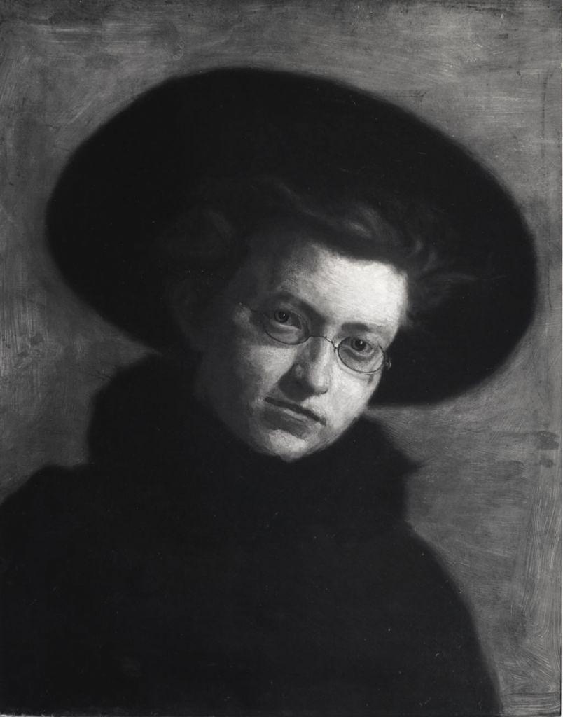 Wikioo.org - The Encyclopedia of Fine Arts - Painting, Artwork by Thomas Eakins - Portrait of Lillian Hammit (Girl in a Big Hat)