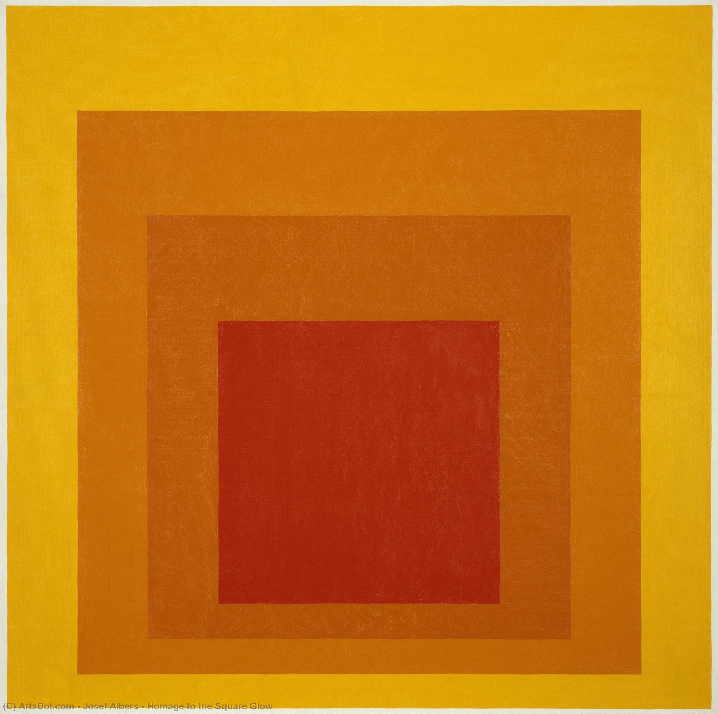 Wikioo.org - The Encyclopedia of Fine Arts - Painting, Artwork by Josef Albers - Homage to the Square Glow
