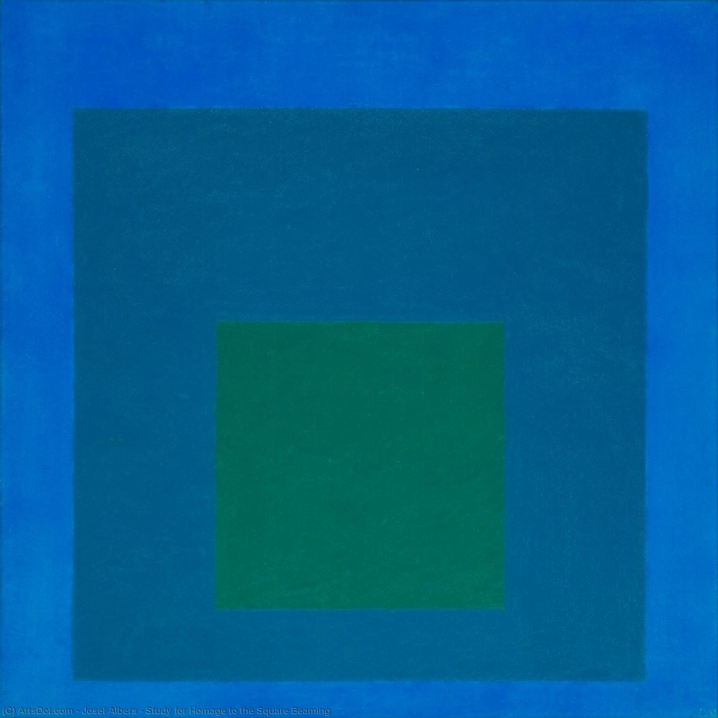Wikioo.org - สารานุกรมวิจิตรศิลป์ - จิตรกรรม Josef Albers - Study for Homage to the Square Beaming