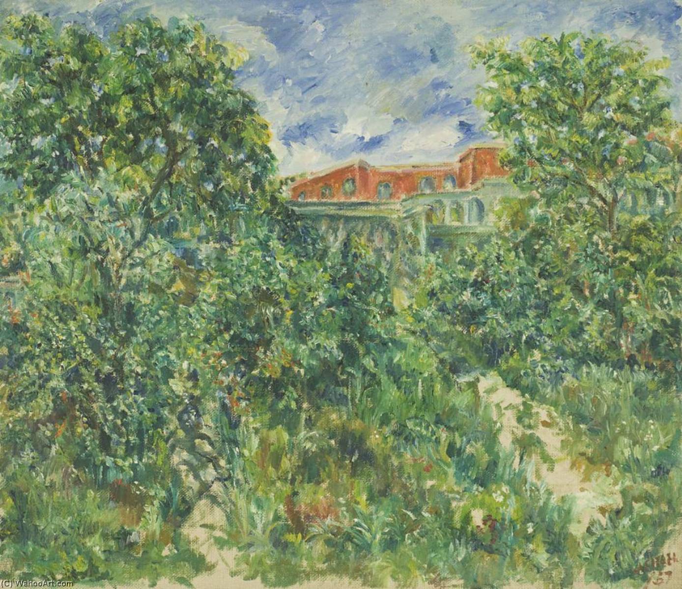 Wikioo.org - The Encyclopedia of Fine Arts - Painting, Artwork by Jack Siegel - House Through Trees
