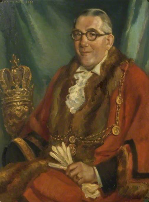Wikioo.org - The Encyclopedia of Fine Arts - Painting, Artwork by George Herbert Buckingham - Cyril A. Chown, Mayor of Northampton