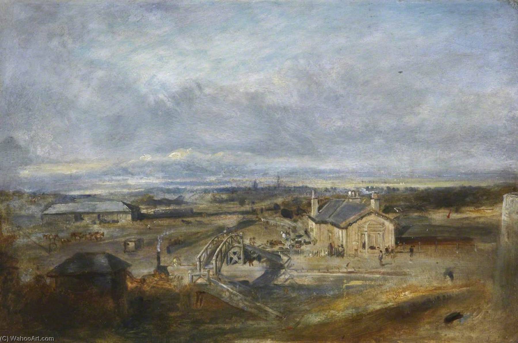 Wikioo.org - The Encyclopedia of Fine Arts - Painting, Artwork by David Octavius Hill - View of Falkirk High Station