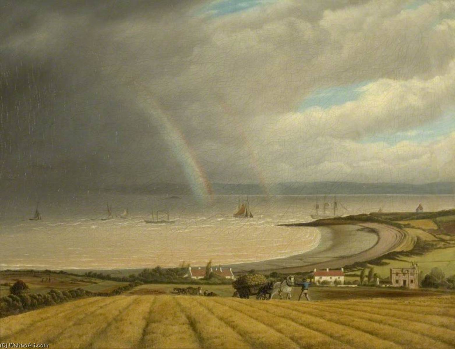 Wikioo.org - The Encyclopedia of Fine Arts - Painting, Artwork by Joseph Walter - A View from Portishead towards Wales