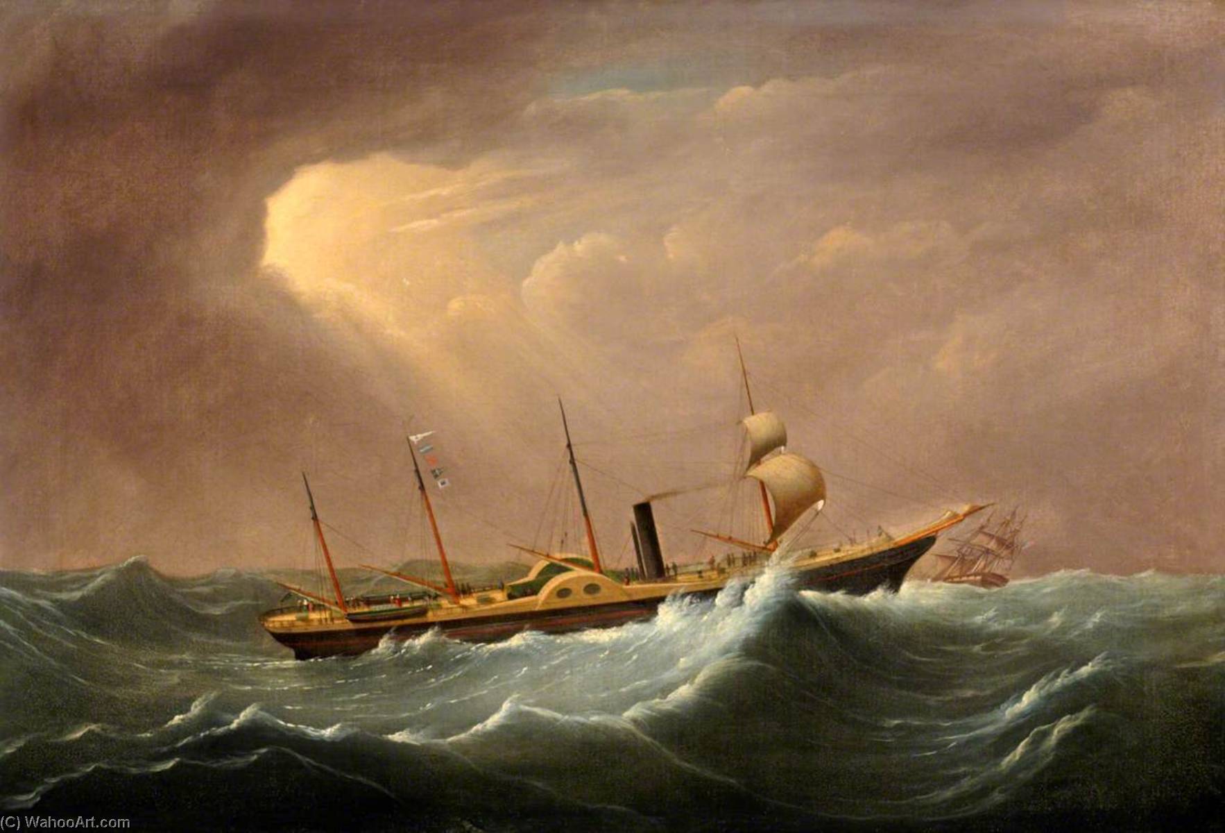Wikioo.org - The Encyclopedia of Fine Arts - Painting, Artwork by Joseph Walter - The SS 'Great Western'