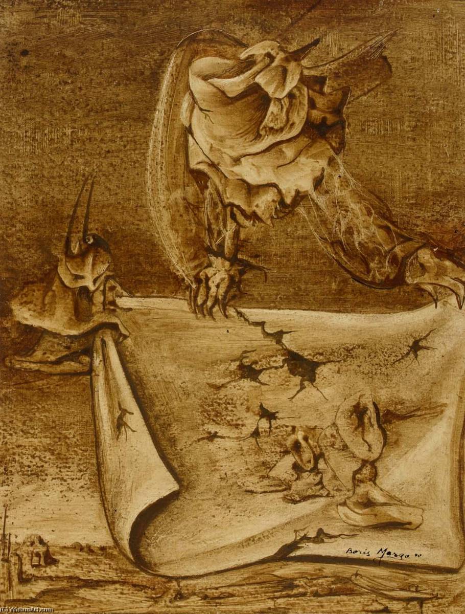 WikiOO.org - Encyclopedia of Fine Arts - Målning, konstverk Boris Margo - The Handkerchief