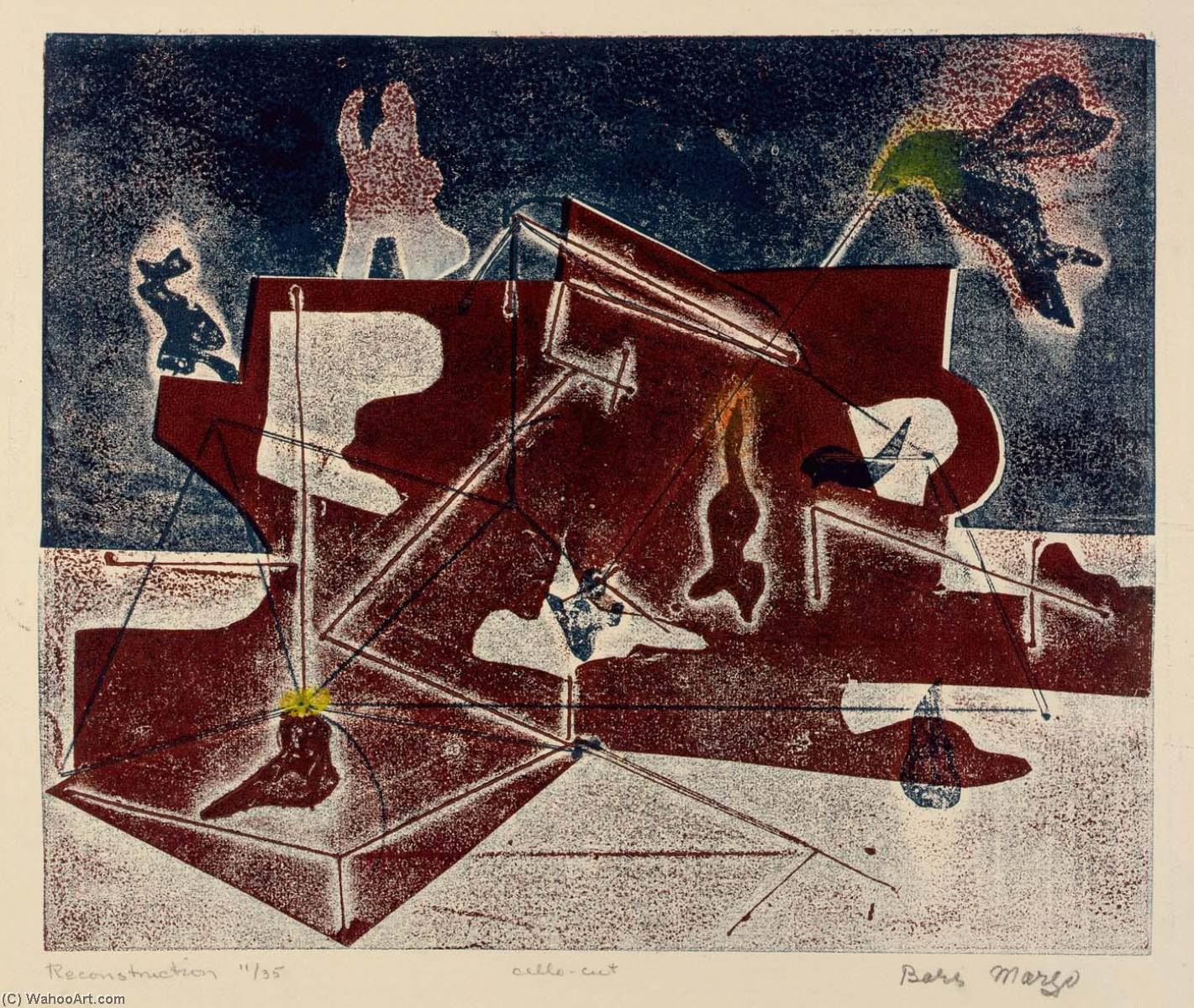 WikiOO.org - Encyclopedia of Fine Arts - Målning, konstverk Boris Margo - Reconstruction, from the Portfolio No. 1
