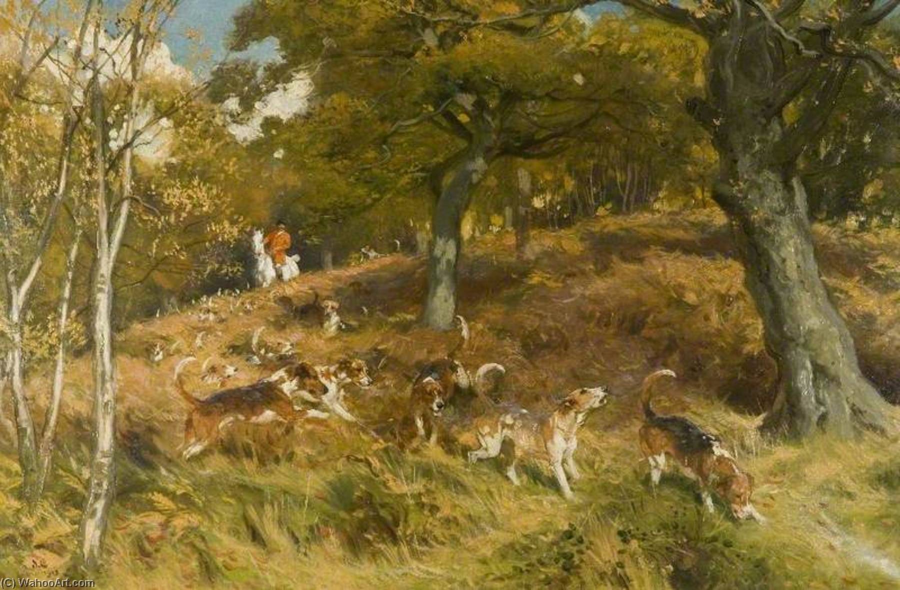 WikiOO.org - Encyclopedia of Fine Arts - Maľba, Artwork John Charlton - Hunting Scene