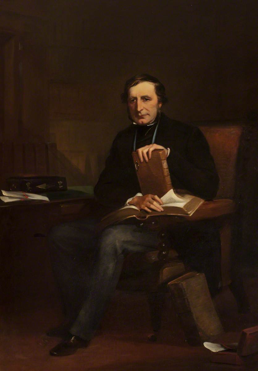 Wikioo.org - The Encyclopedia of Fine Arts - Painting, Artwork by Henry Weigall - Right Honourable Sir George Cornewall Lewis (1806–1863)