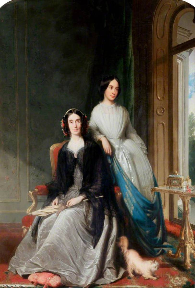 Wikioo.org - The Encyclopedia of Fine Arts - Painting, Artwork by Philip Westcott - Emma (1802–1871) and Anne Holt (1821–1885)