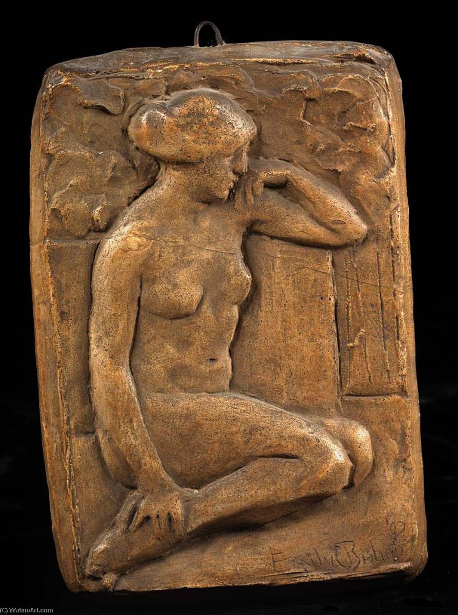 WikiOO.org - Encyclopedia of Fine Arts - Lukisan, Artwork Emily Clayton Bishop - Seated Female Nude