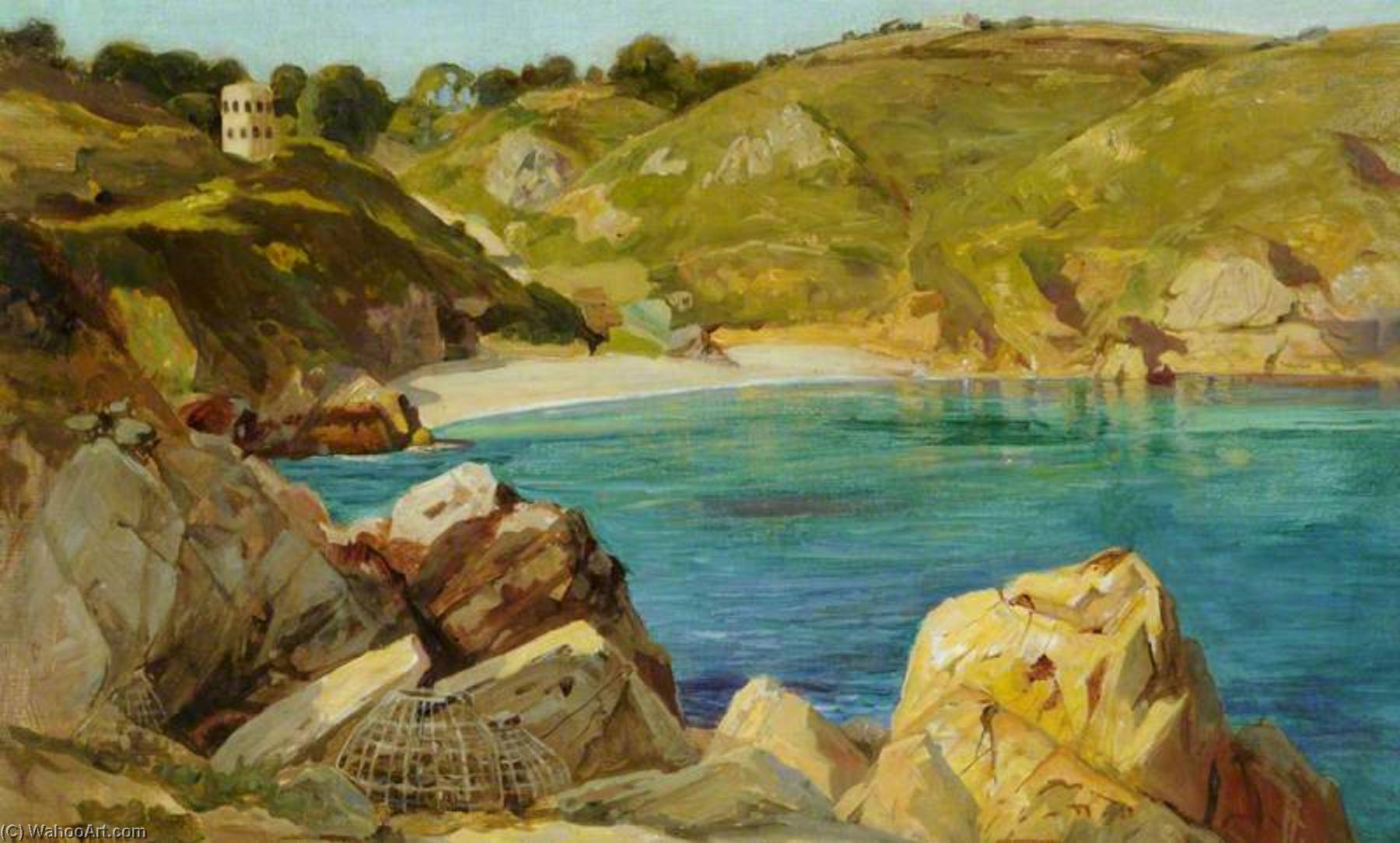 Wikioo.org - The Encyclopedia of Fine Arts - Painting, Artwork by Arthur Spooner - Saints Bay, Guernsey