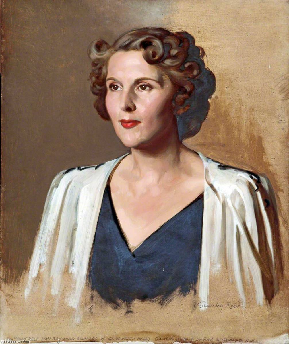 Wikioo.org - The Encyclopedia of Fine Arts - Painting, Artwork by Stanley Reed - Molly Relf (Mrs Raymond Richards), of Gawsworth Hall