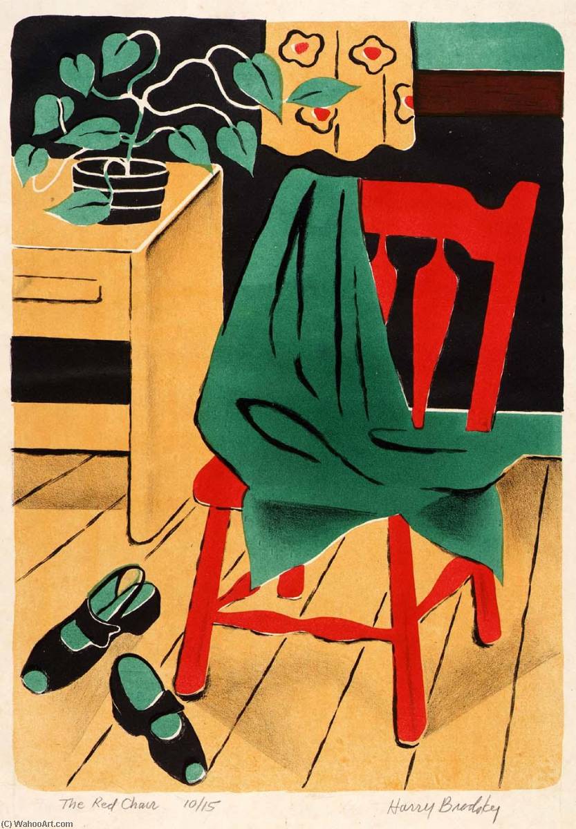 Wikioo.org - Bách khoa toàn thư về mỹ thuật - Vẽ tranh, Tác phẩm nghệ thuật Harry Brodsky - The Red Chair