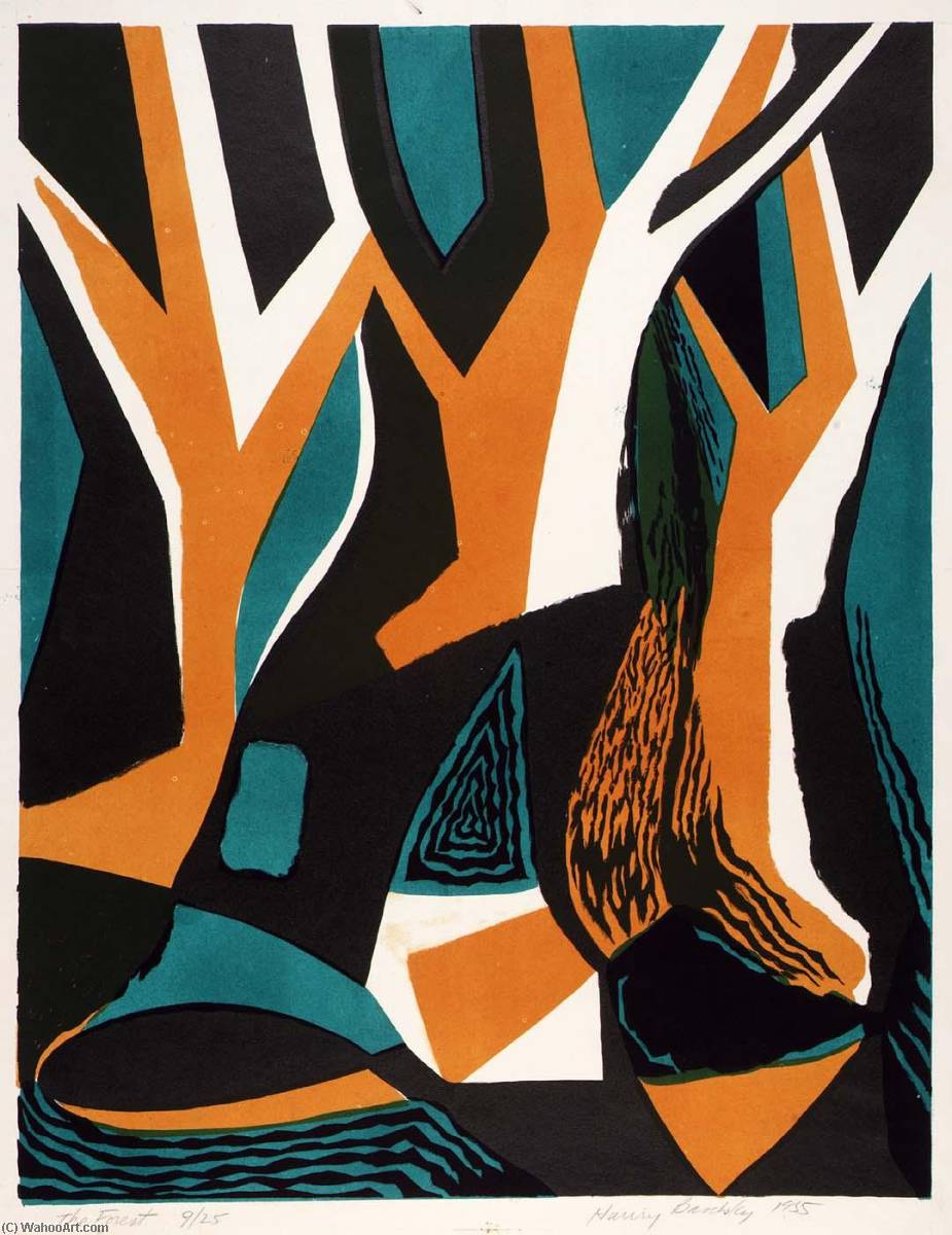 WikiOO.org - Encyclopedia of Fine Arts - Lukisan, Artwork Harry Brodsky - The Forest