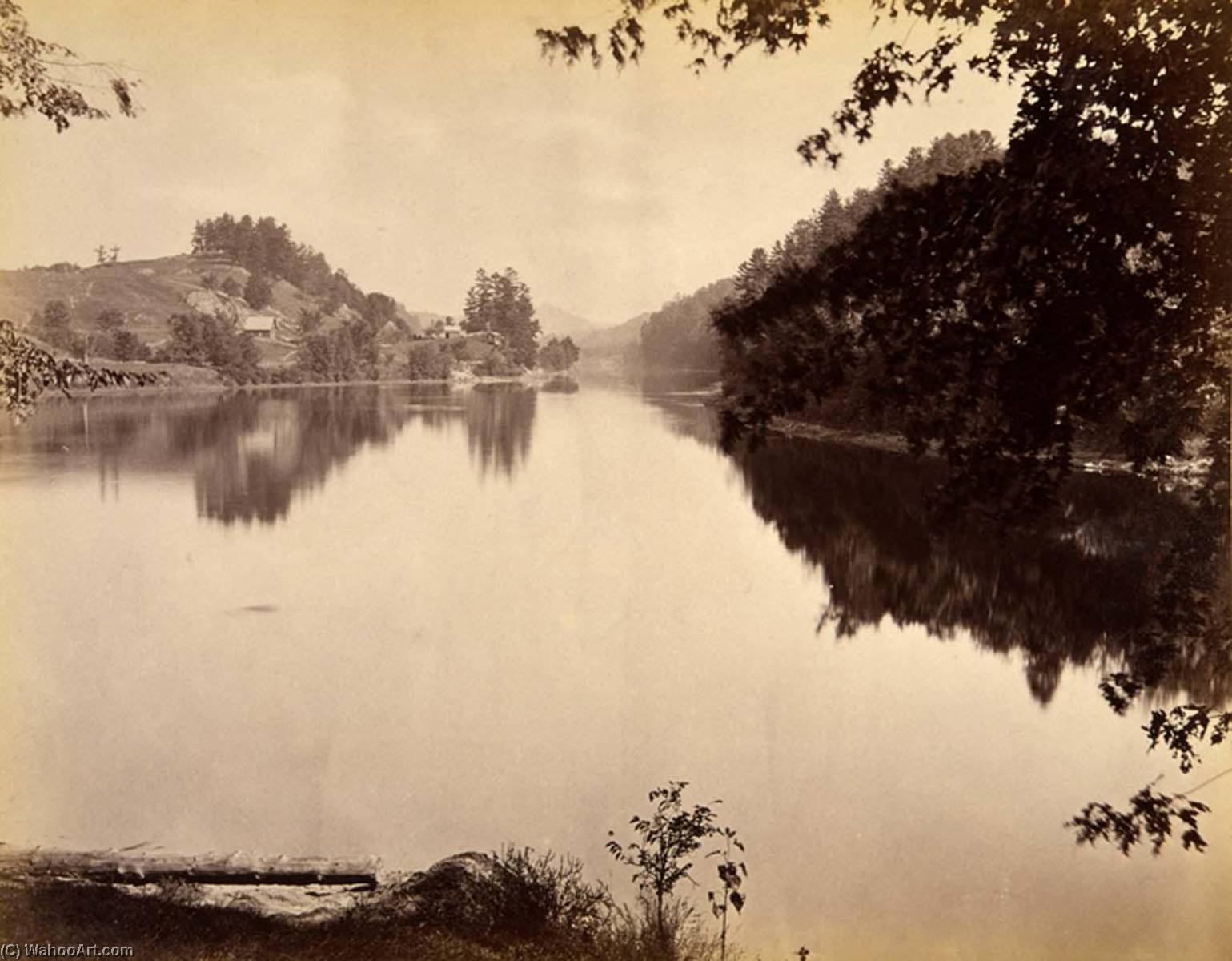 WikiOO.org - 백과 사전 - 회화, 삽화 Gotthelf Pach - Connecticut River, from the album Views of Charlestown, New Hampshire