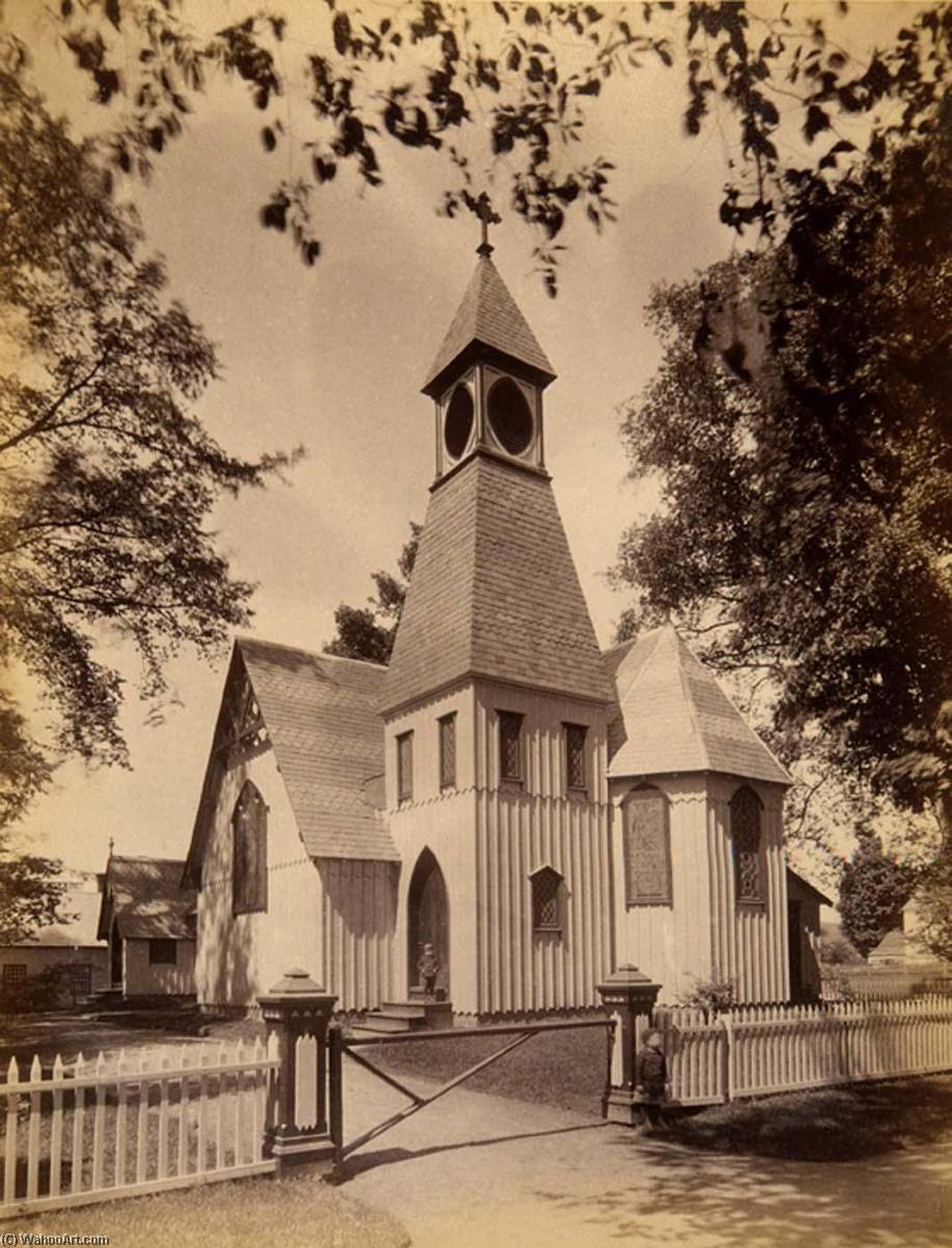 WikiOO.org - Encyclopedia of Fine Arts - Målning, konstverk Gotthelf Pach - Episcopal Church, from the album Views of Charlestown, New Hampshire