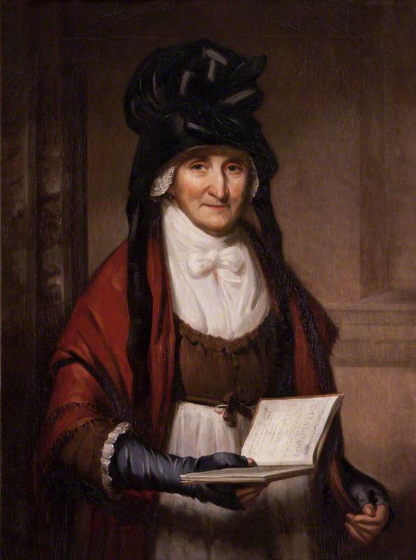 Wikioo.org - The Encyclopedia of Fine Arts - Painting, Artwork by Thomas Barber - Mrs Garnett (1724–1809), in the Marble Hall