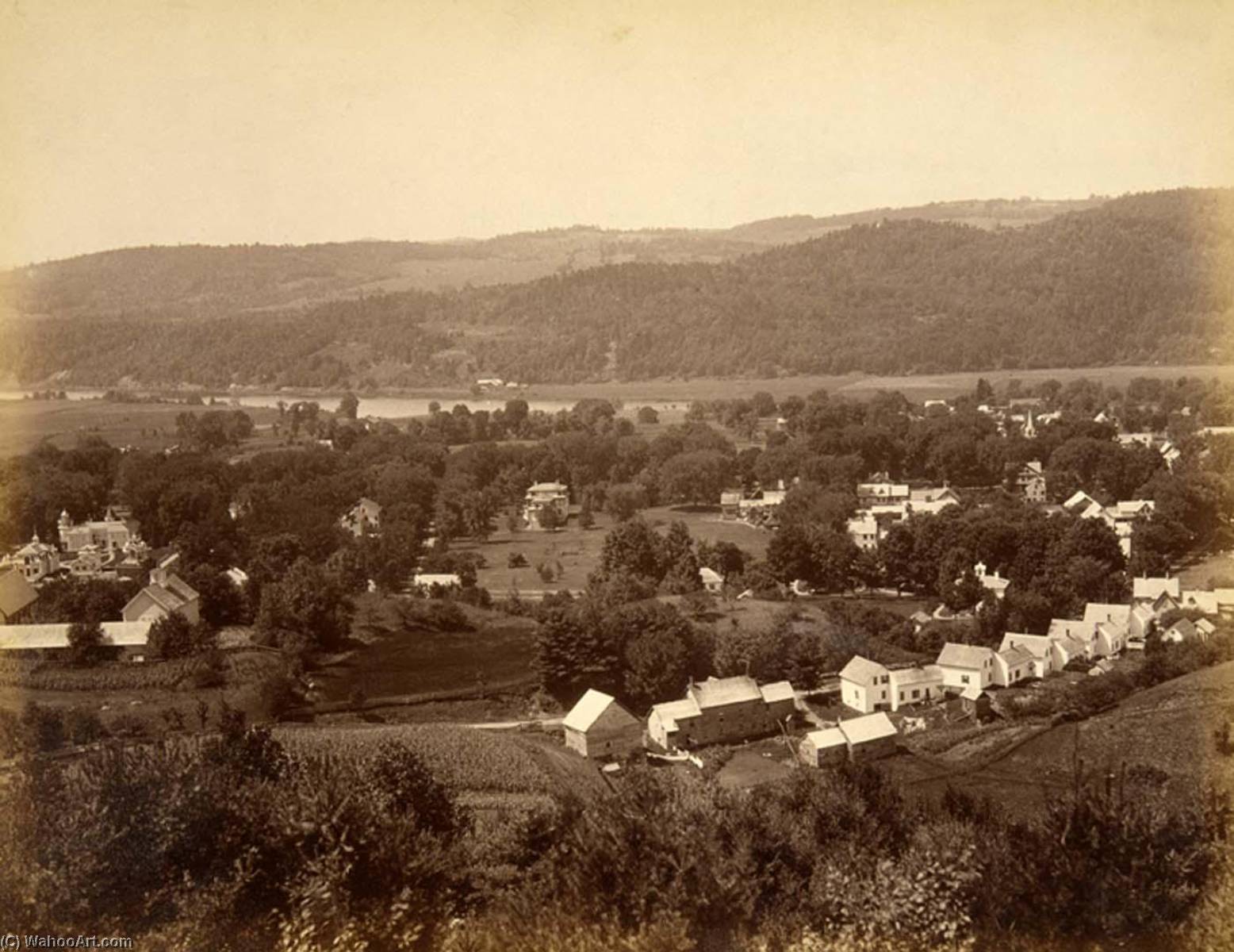 WikiOO.org - Enciclopedia of Fine Arts - Pictura, lucrări de artă Gotthelf Pach - View West from Pavillion, from the album Views of Charlestown, New Hampshire