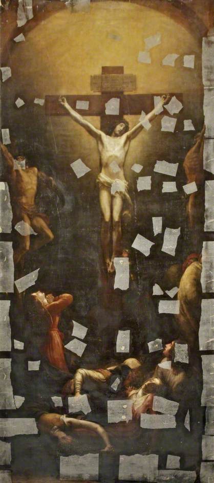 Wikioo.org - สารานุกรมวิจิตรศิลป์ - จิตรกรรม William Hilton Ii - The Crucifixion (triptych, centre panel)