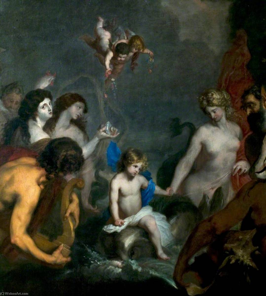 Wikioo.org - The Encyclopedia of Fine Arts - Painting, Artwork by William Hilton Ii - The Birth of Triton