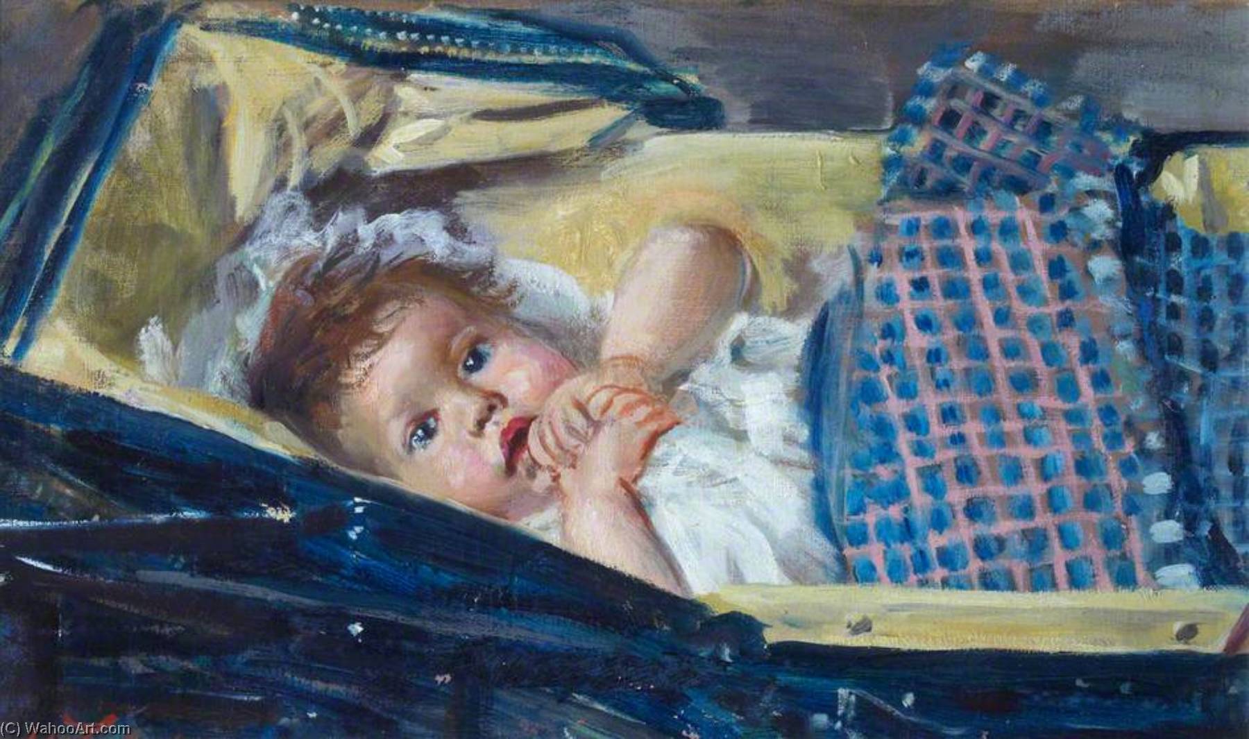 Wikioo.org - The Encyclopedia of Fine Arts - Painting, Artwork by Archibald A Mcglashan - Child in a Pram