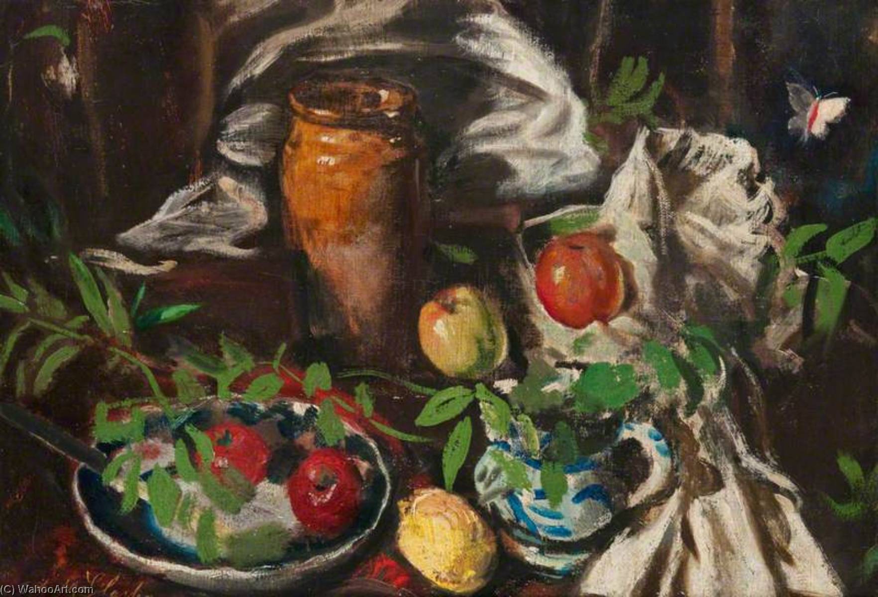 Wikioo.org - The Encyclopedia of Fine Arts - Painting, Artwork by Archibald A Mcglashan - Still Life with Apples