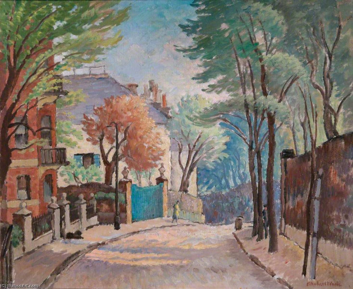 Wikioo.org - The Encyclopedia of Fine Arts - Painting, Artwork by Ethelbert White - Romney's House, Hampstead, London