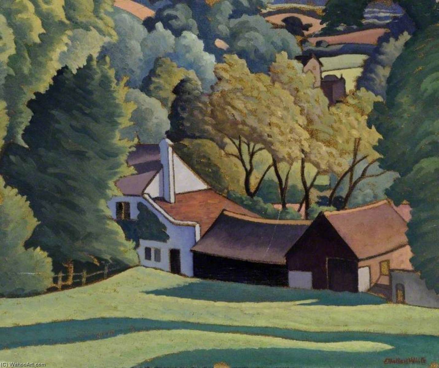 Wikioo.org - The Encyclopedia of Fine Arts - Painting, Artwork by Ethelbert White - Edge of the Village