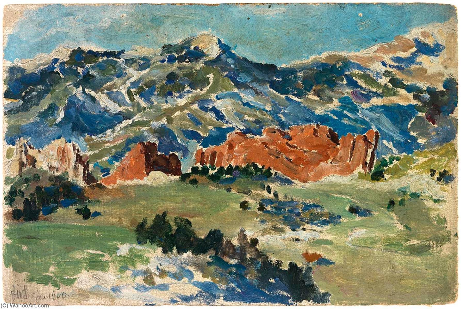 Wikioo.org - The Encyclopedia of Fine Arts - Painting, Artwork by Frank Wilbert Stokes - Garden of the Gods, Colorado