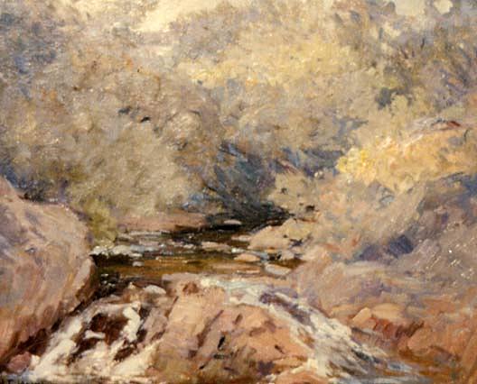 Wikioo.org - The Encyclopedia of Fine Arts - Painting, Artwork by Horace G Hewes - Brook Falls Josias River, (painting)