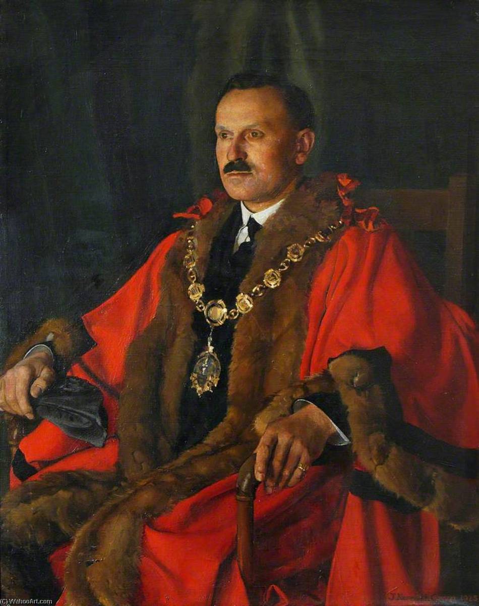 Wikioo.org - The Encyclopedia of Fine Arts - Painting, Artwork by Kenneth Green - Andrew James Critten, Mayor of Southwold