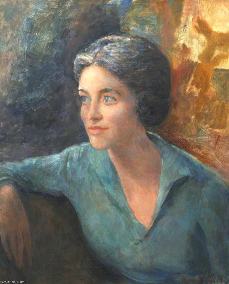 Wikioo.org - The Encyclopedia of Fine Arts - Painting, Artwork by Kenneth Green - Isobel Henderson (copy after a portrait of 1932)