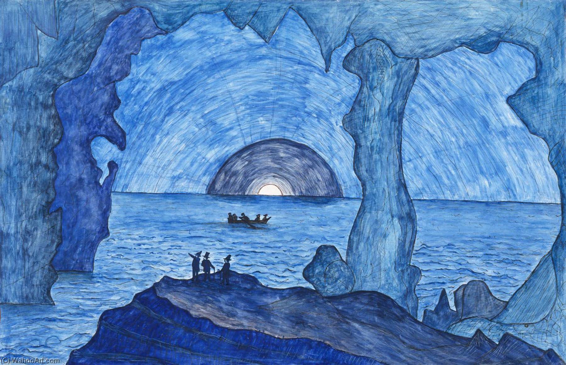 Wikioo.org - The Encyclopedia of Fine Arts - Painting, Artwork by Lawrence W Ladd - The Blue Grotto