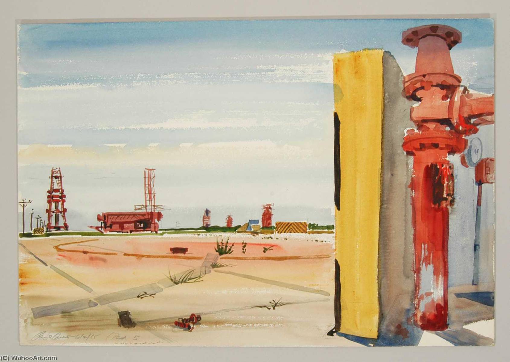 Wikioo.org - The Encyclopedia of Fine Arts - Painting, Artwork by Paul Arlt - View of Launch Sites on the Cape