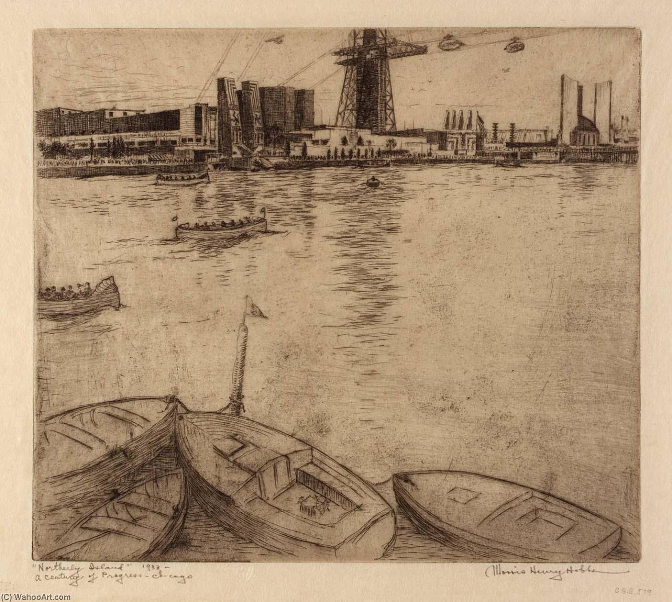 WikiOO.org - Encyclopedia of Fine Arts - Maľba, Artwork Morris Henry Hobbs - Northerly Island, Century of Progress, Chicago