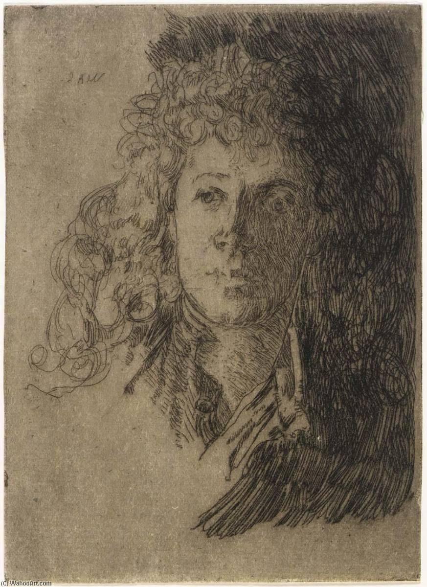 WikiOO.org - Encyclopedia of Fine Arts - Maľba, Artwork Julian Alden Weir - Portrait of a Girl