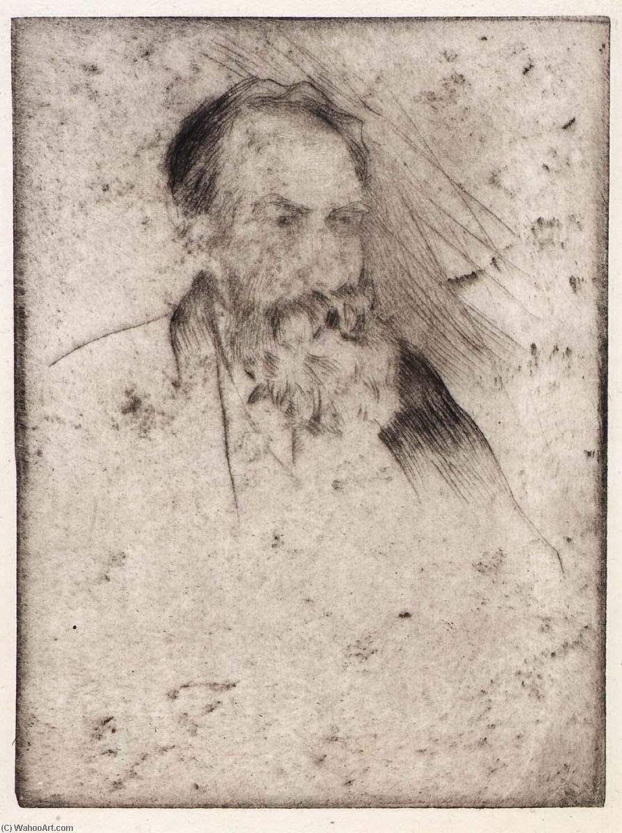 WikiOO.org - Encyclopedia of Fine Arts - Målning, konstverk Julian Alden Weir - Portrait of Albert P. Ryder