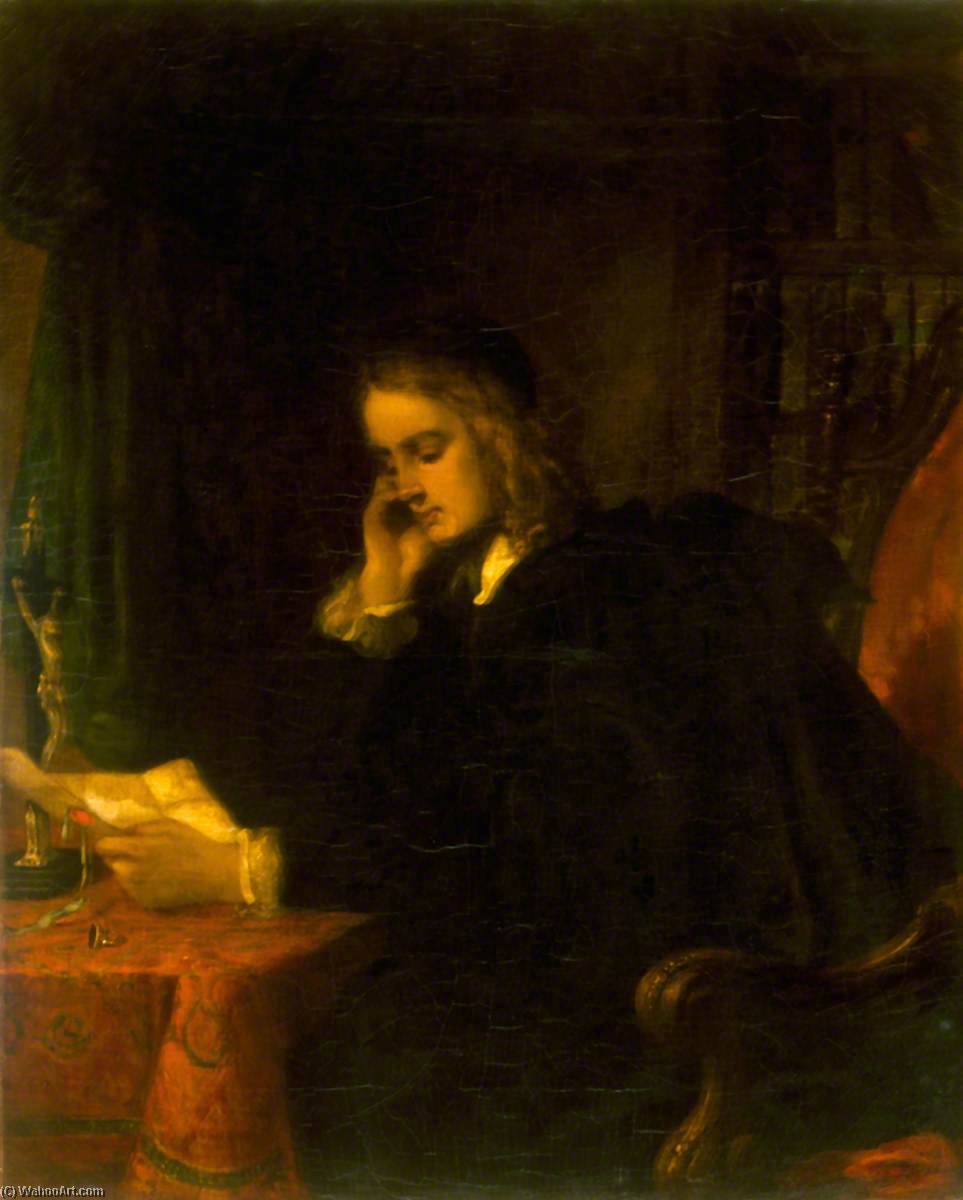 Wikioo.org - The Encyclopedia of Fine Arts - Painting, Artwork by Gilbert Stuart Newton - Portrait of Abelard in His Study