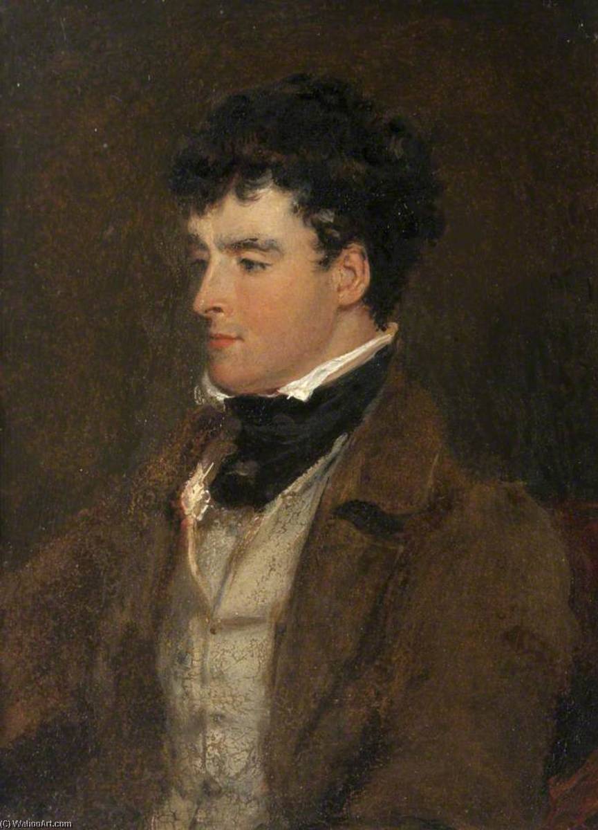 Wikioo.org - The Encyclopedia of Fine Arts - Painting, Artwork by Gilbert Stuart Newton - John Gibson Lockhart (1794–1854), Son in Law and Biographer of Sir Walter Scott