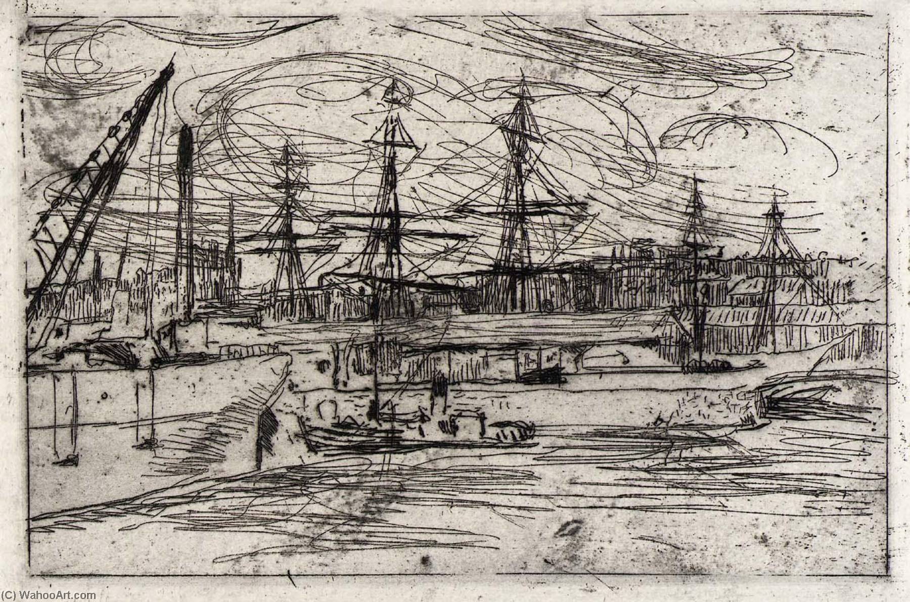 Wikioo.org - Bách khoa toàn thư về mỹ thuật - Vẽ tranh, Tác phẩm nghệ thuật Julian Alden Weir - Liverpool Docks
