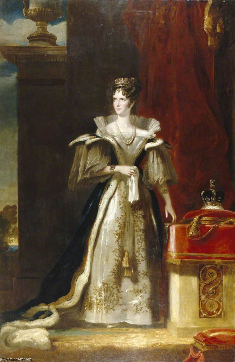 Wikioo.org - The Encyclopedia of Fine Arts - Painting, Artwork by John Simpson - Queen Adelaide (1792–1849)