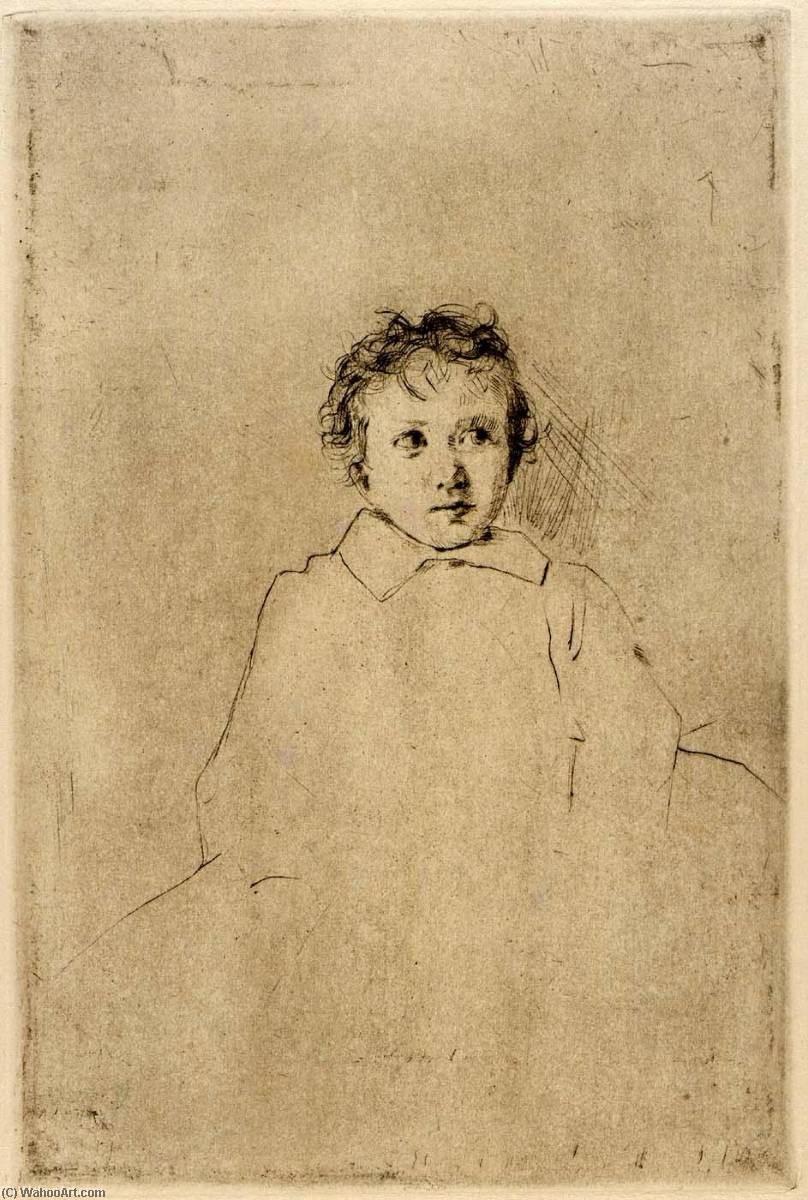 WikiOO.org - Encyclopedia of Fine Arts - Maalaus, taideteos Julian Alden Weir - Sketch of a Child