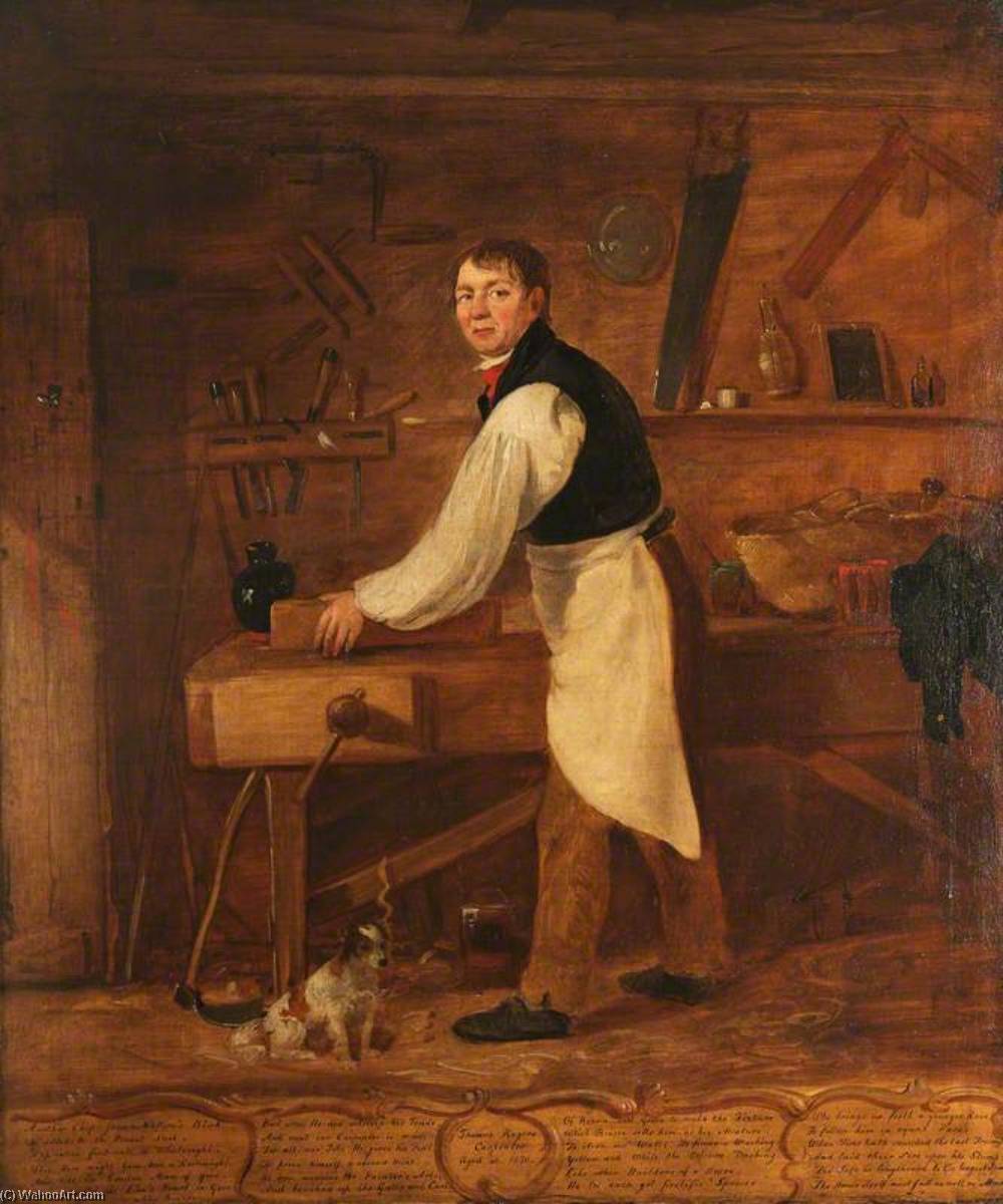 Wikioo.org - The Encyclopedia of Fine Arts - Painting, Artwork by William Jones - Thomas Rogers (1781–1875), Carpenter, Aged 48
