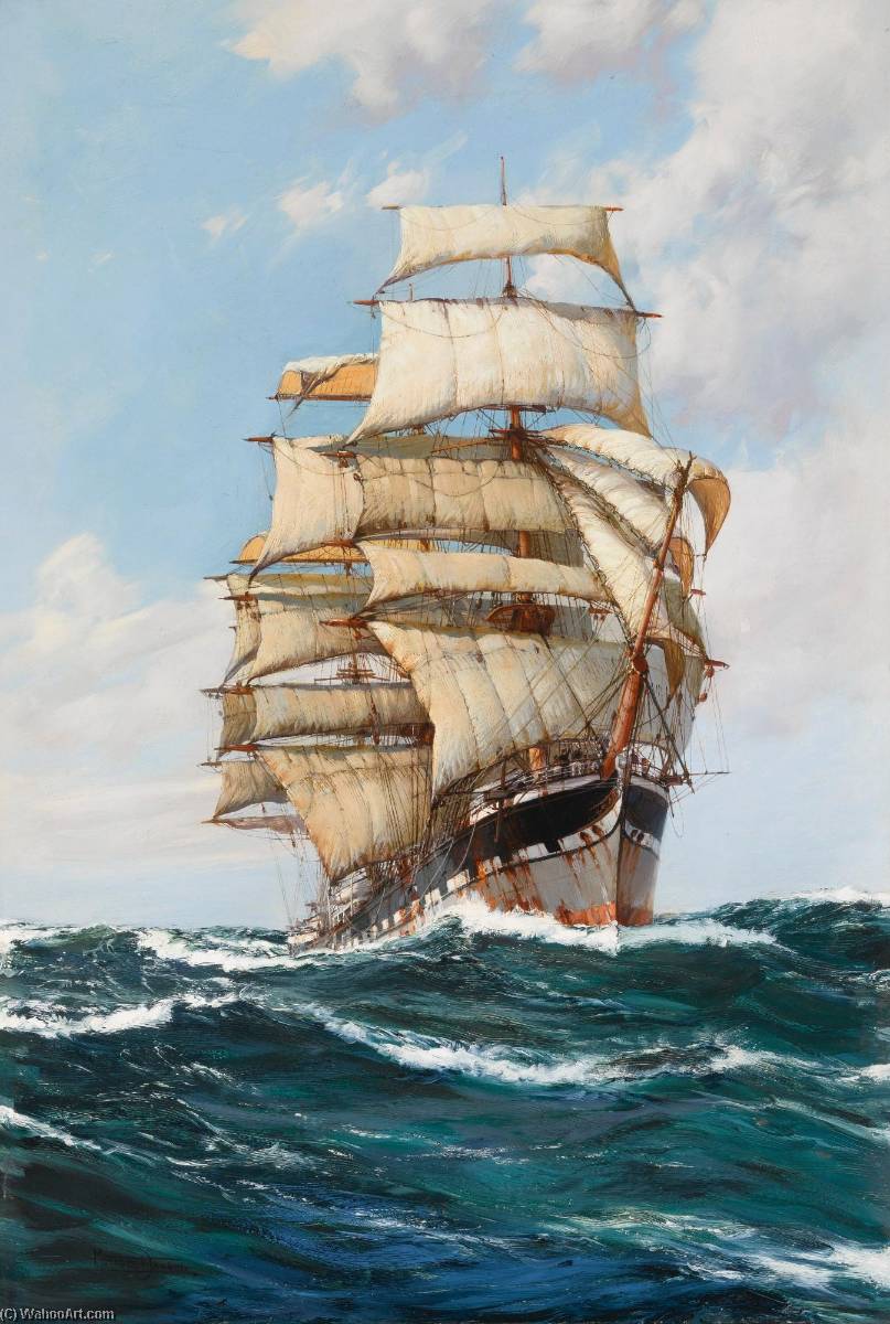 Wikioo.org - The Encyclopedia of Fine Arts - Painting, Artwork by Montague Dawson - The Lofty Clipper, Clan MacFarlane